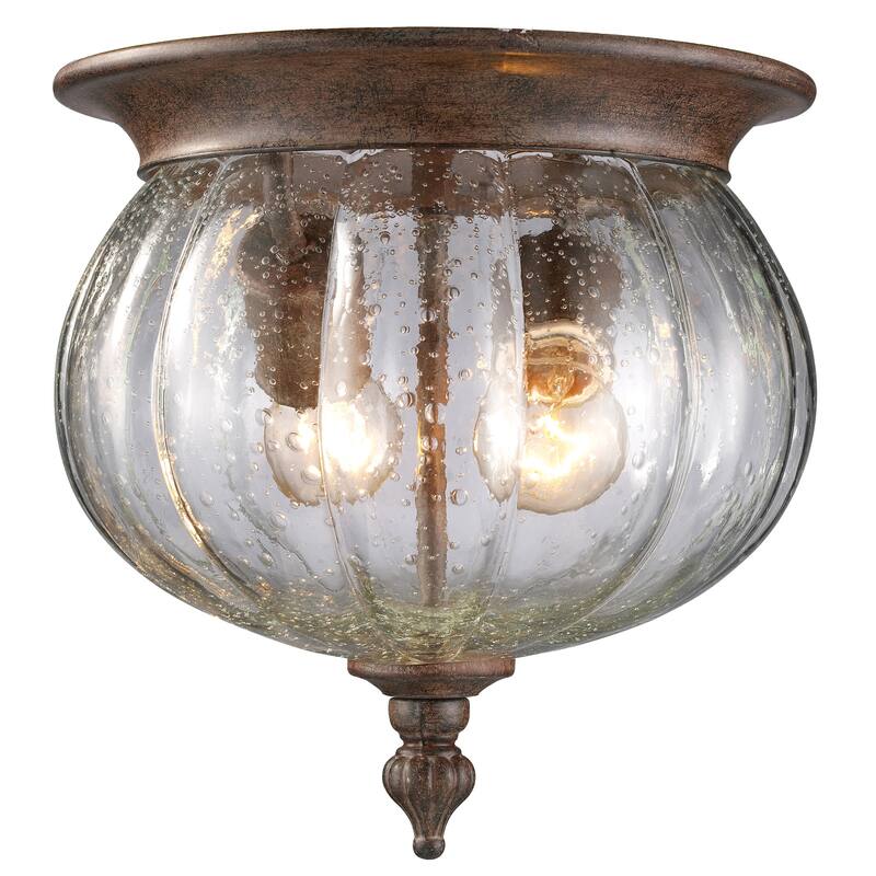 Bellevue ZCF19133 Anallese 2 Light 10" Wide Flush Mount Outdoor - Weathered Bronze