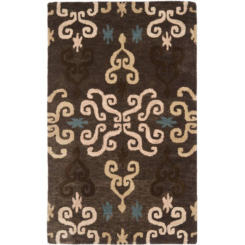SAFAVIEH Handmade Wyndham Delinda Modern Wool Rug - 2' x 3' - Brown/Multi