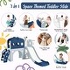 preview thumbnail 47 of 53, 7-in-1 Toddler Slide Set - Spaceship Playset with Slide, Arch Tunnel, Basketball Hoop, and Toy Storage