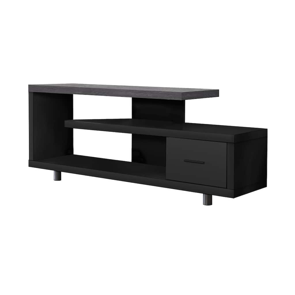 60" Contemporary TV Stand, Media Entertainment Center with Storage Drawer, Wood Look Finish, for Living Room & Bedroom