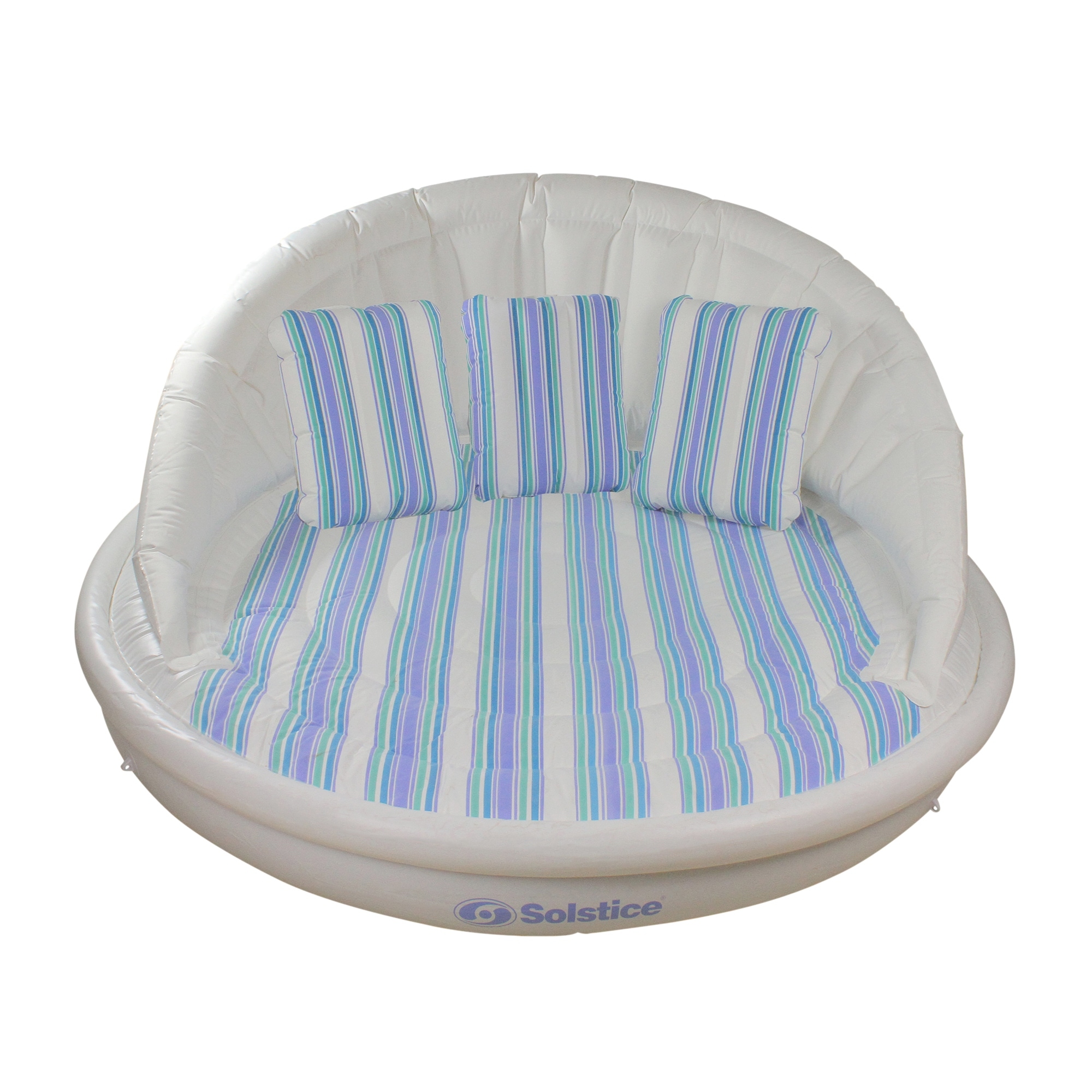 Shop 68 Inflatable White And Blue Striped Floating Swimming Pool