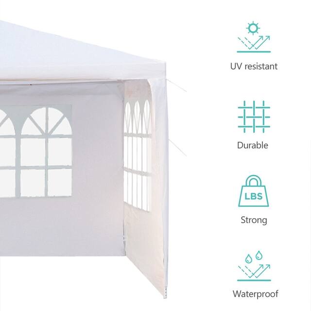 30-foot White PE/Iron Spiral Interface Wedding Party Canopy Tent
