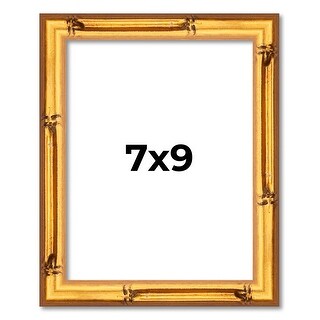 7x9 Frame Gold Bamboo Picture Frame - Complete Modern Photo Frame - Bed ...