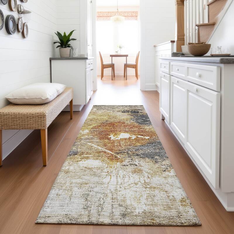 Premium Washable Super Soft Modern Solid Mayfield Rug - Taupe - 2'3" x 7'6"