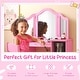 preview thumbnail 21 of 20, Kids Vanity Table and Chair Set with Removable Tri-Folding Mirror - 41" x 16" x 46"