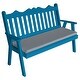 preview thumbnail 2 of 16, Pine 4' Royal English Garden Bench Caribbean Blue