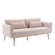 preview thumbnail 4 of 7, Velvet Accent loveseat sofa with metal feet