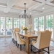 preview thumbnail 2 of 8, Jona French Country Farmhouse 5-Light Black Crystal Chandelier for Dining Room Bedroom