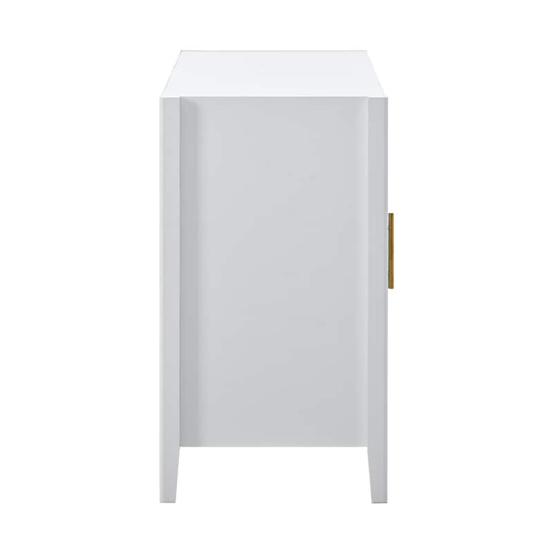 Classic Style Wooden Storage Cabinet - Timeless Design with Metal Handles.