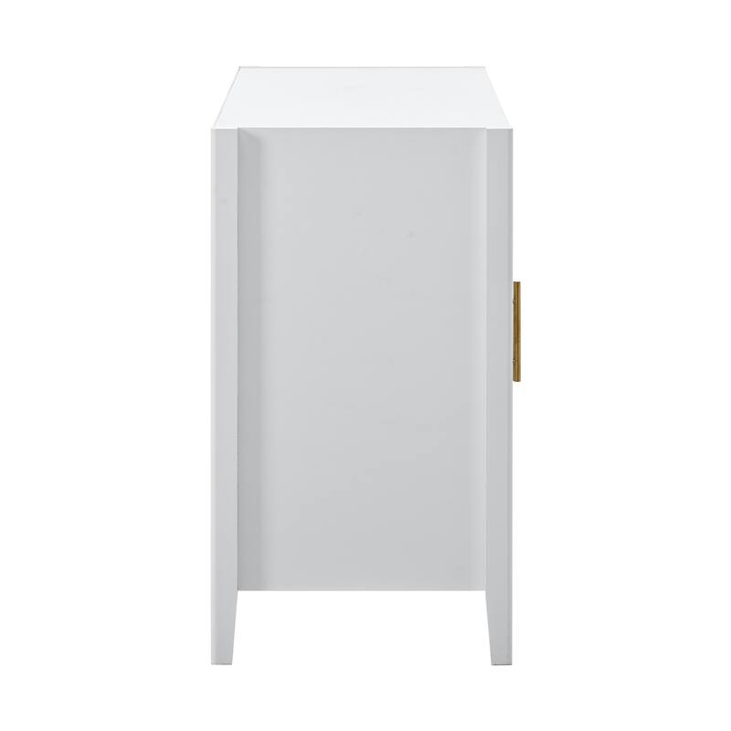 Elegant Wave-Pattern Storage Cabinet for Entryway, Hallway or Living Room Storage - 63" Wide