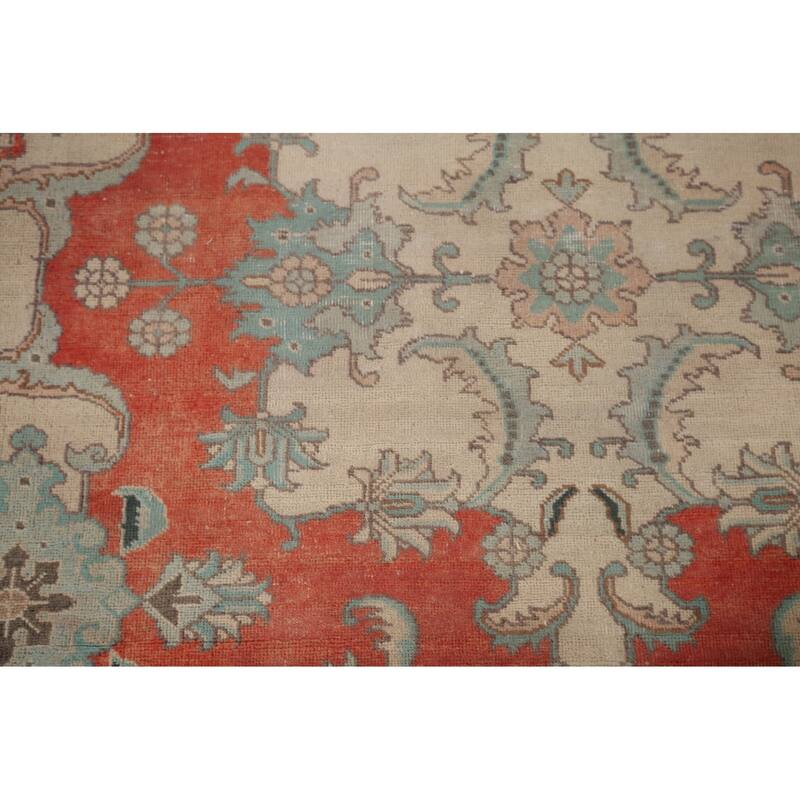 Distressed Kashmar Persian Vintage Area Rug Hand-Knotted Wool Carpet - 4'7" x 6'1"