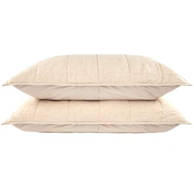 French Linen Quilted Sham Set by BOKSER HOME