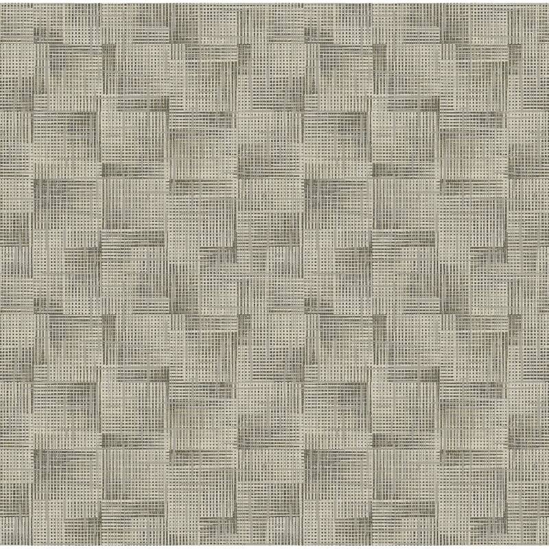A-Street Prints Ting Light Grey Lattice Wallpaper