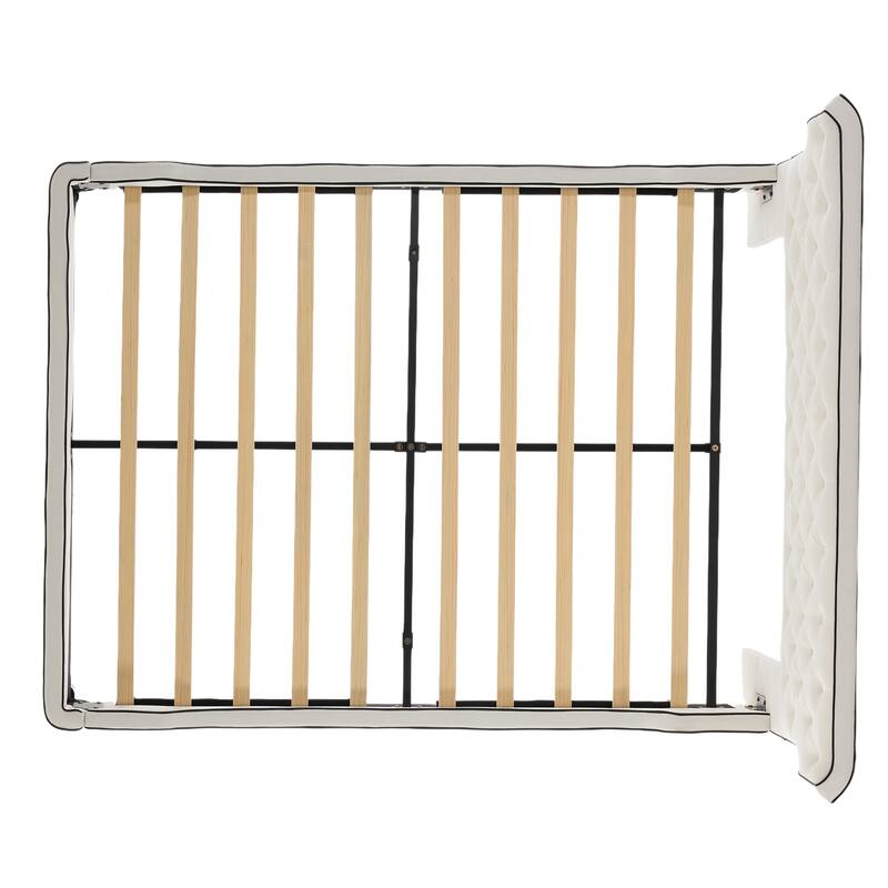 Christopher Knight Home - Aveline Modern Upholstered Platform Bed with Curved Back Headboard and Button Tufted Design