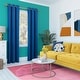 preview thumbnail 28 of 62, Sun Zero Harper Bright Vibes Total Blackout Grommet Curtain Panel, Single Panel