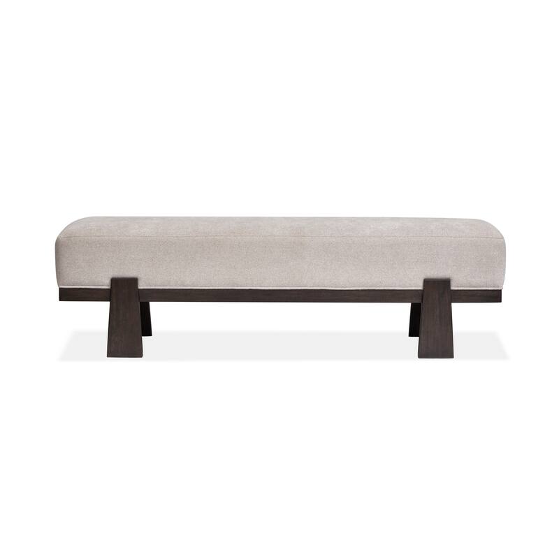 Magnussen Home Tauren Coffee Bean Bench - 64''W x 16.5''D x 19''H