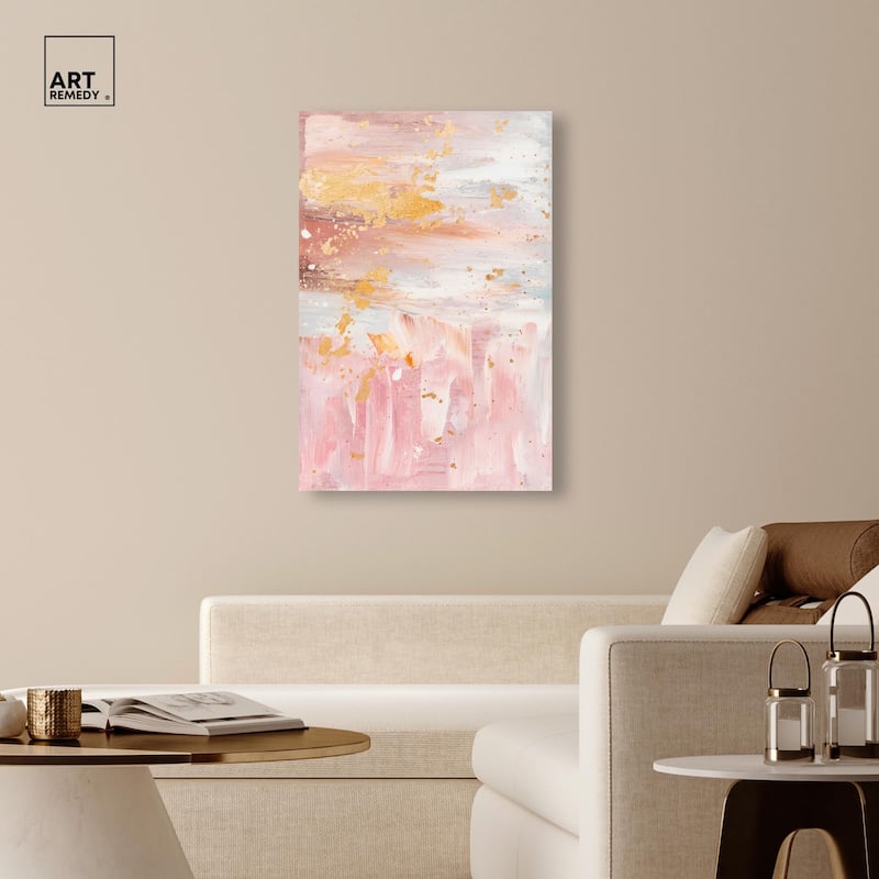 Rose Quartz Canvas by Art Remedy, Gallery Wrapped