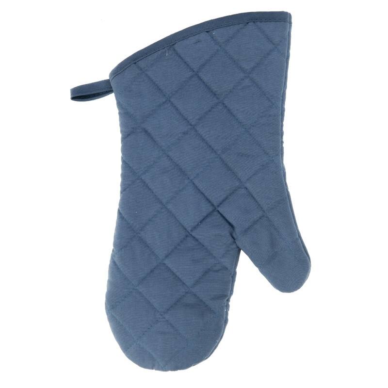 Quilted Oven Mitt (Blue) (7.5" X 13") - Set of 4