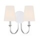 preview thumbnail 1 of 3, Payton 2 Light Polished Chrome Wall Mount - 13.50'' W x 11.81'' H