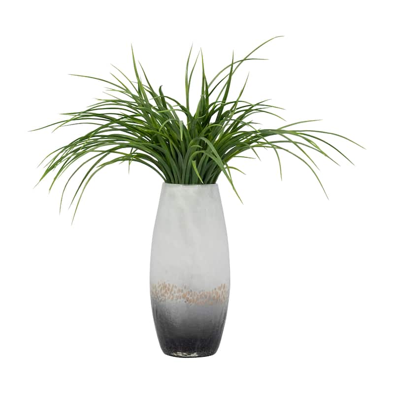 Sagebrook Home Glass Multi Round Crackle Vase