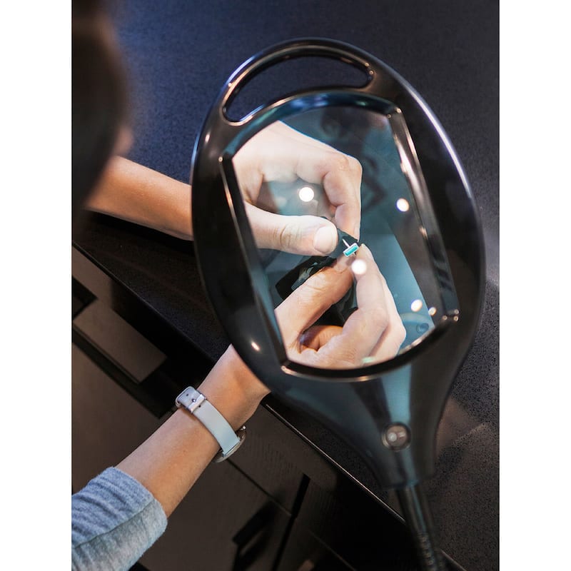 Brightech Lightview Pro 44 in. Classic Black Industrial 1.75X Magnifying LED Floor Lamp with Adjustable Gooseneck Head