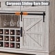 preview thumbnail 13 of 33, Farmhouse Bar Cabinet, Coffee/Wine Bar Cabinet w/Wine & Glass Rack