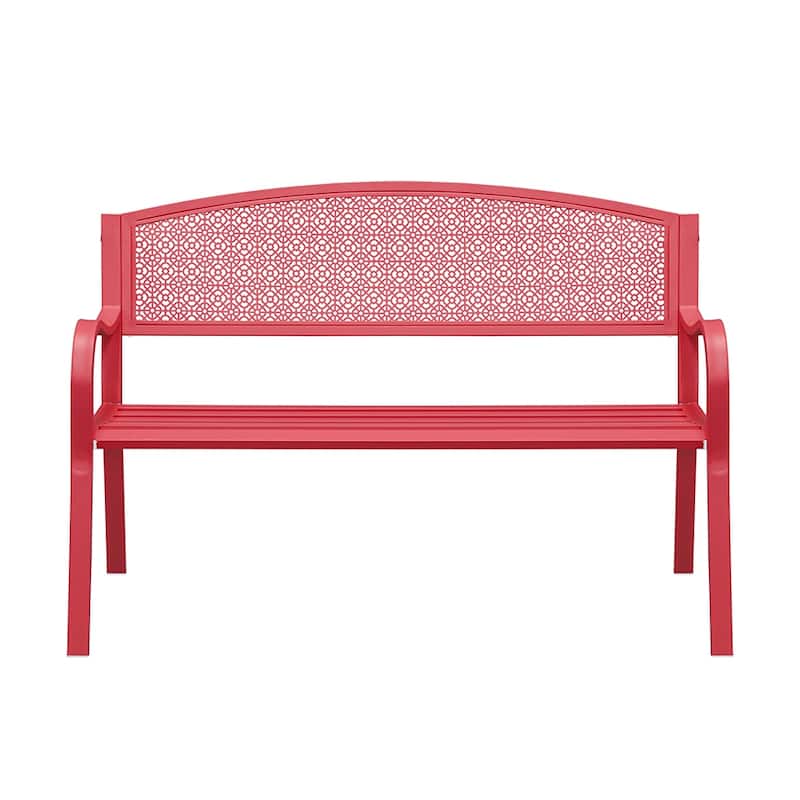 Maypex 2-Person Metal Outdoor Garden Bench