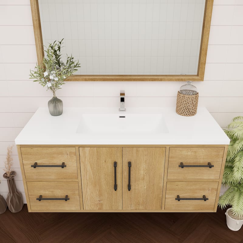 Victoria 48'' Wall-mounted Vanity with Reinforced Acrylic Sink - 47.5