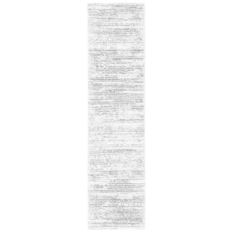 SAFAVIEH Jasmine Renae Glam 1.6-inch Shag Rug - 2' x 8' Runner - Ivory/Grey