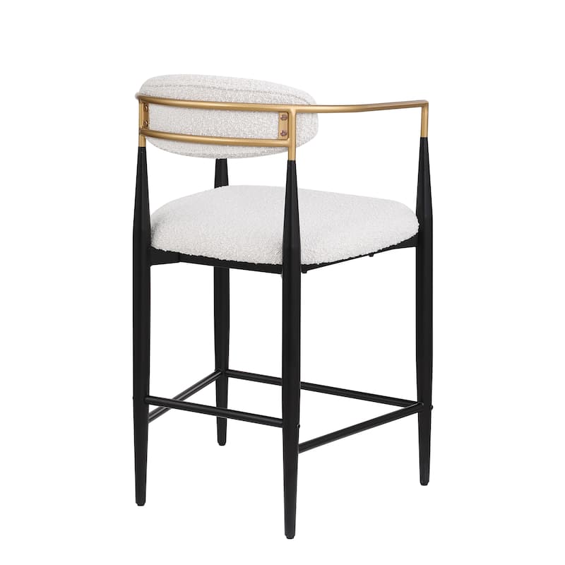Christopher Knight Home Elmore Fabric and Iron 25-Inch Tall Counter Stools (Set of 2)