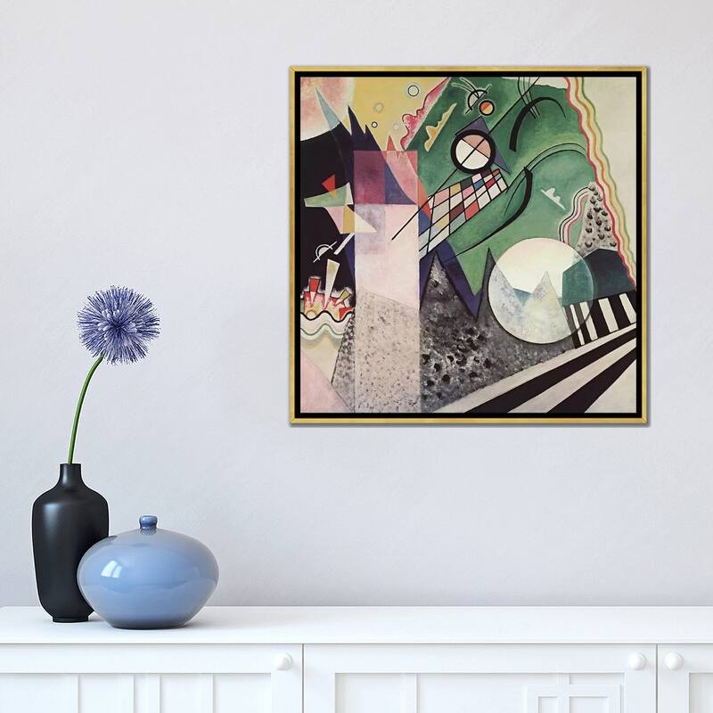 iCanvas "Green Composition" by Wassily Kandinsky Framed Canvas Print