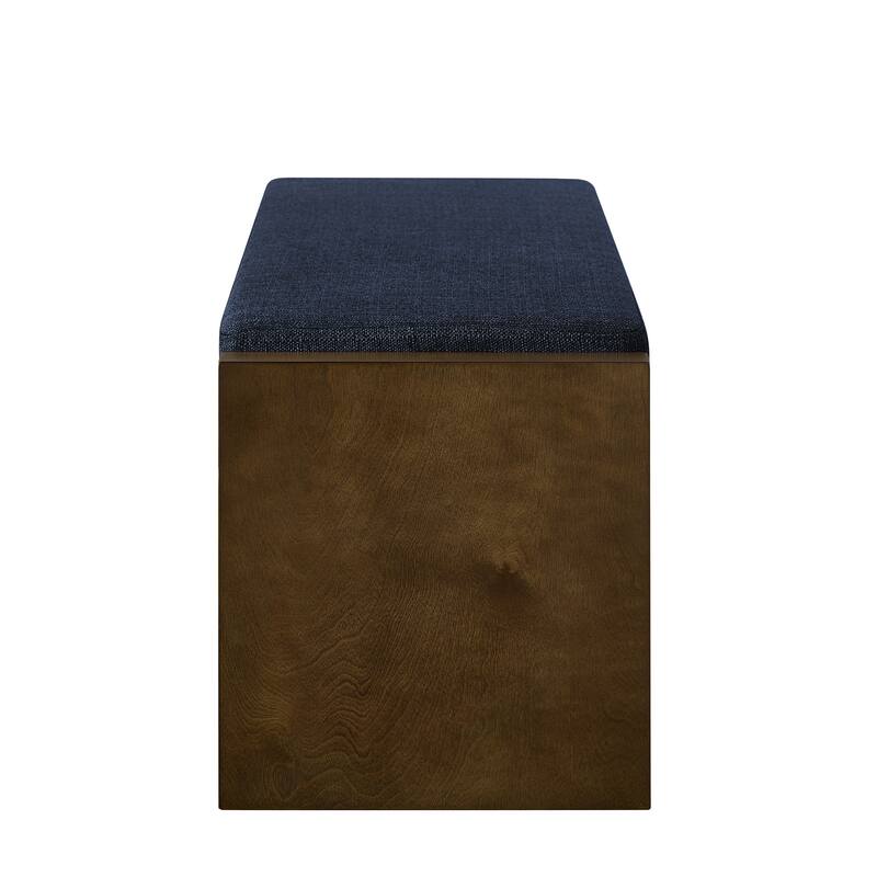 Homy Casa 47" / 40" Accent Bench with Storage, Padded Seating & Lower Shelf Shoe Rack