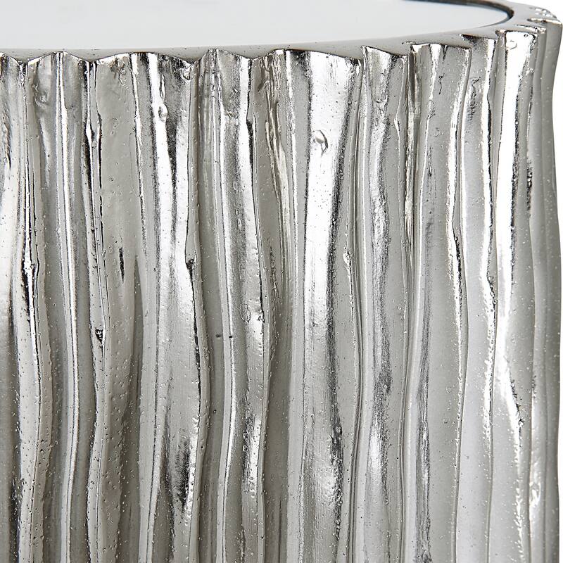 Cylindrical Petite Drink Table - 22.75" - Polished Nickel Finish