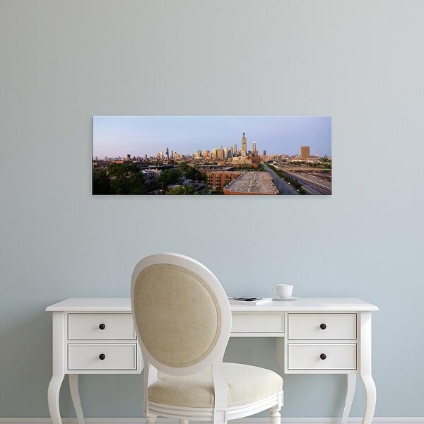 Easy Art Prints Panoramic Images's 'Skyscrapers in a city, Chicago, Cook County, Illinois, USA' Premium Canvas Art