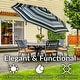 preview thumbnail 16 of 21, Sunnydaze Aluminum Outdoor Patio Umbrella with Tilt and Crank