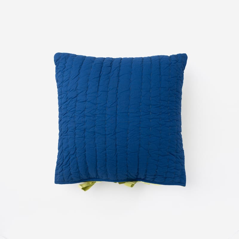 Keely, Cotton, Blue/Lime, Pillow - Blue;Green