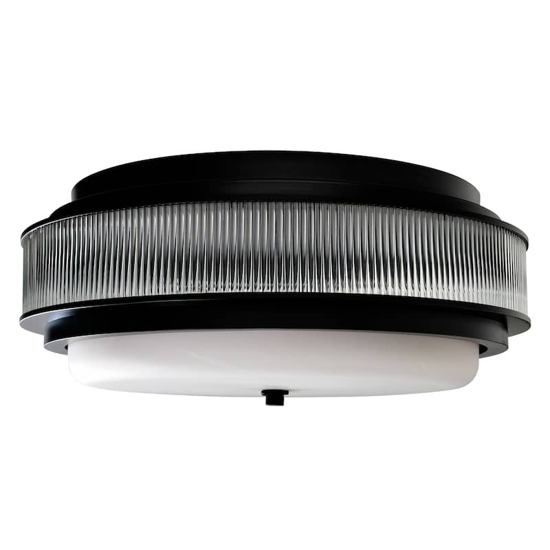Valdivia 4 Light 18in Black Flush Mount