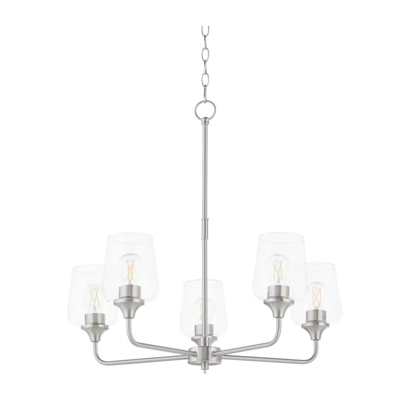 Quorum International 6313-5 Goodwin 5 Light 27" Wide Chandelier - Satin Nickel
