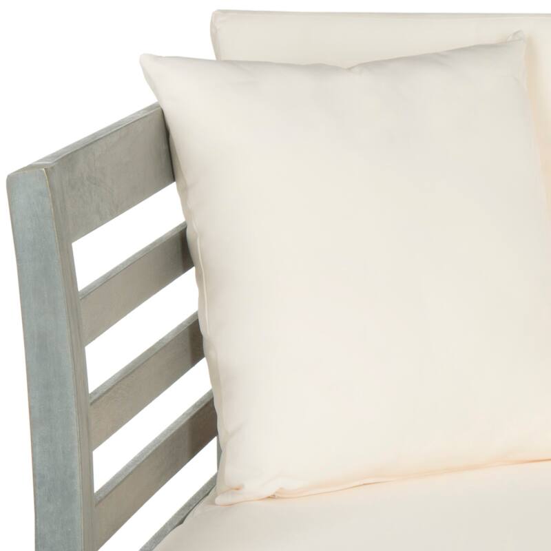 SAFAVIEH Outdoor Eriona Acacia Wood Cushioned Daybed - 39W x 27D x 72H