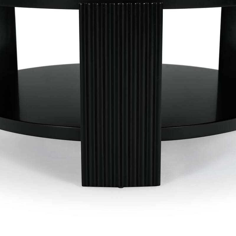 SAFAVIEH Couture Liabella Round Wood Coffee Table - 38"W x 38"D x 19"H