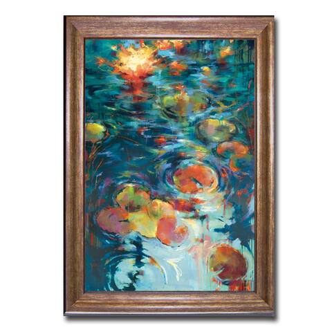 Dancing on the Water by Donna Young Bronze Framed Canvas Art (28 in x 20 in)