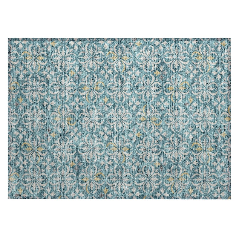 Machine Washable Indoor/ Outdoor Chantille Traditional Medallion Rug