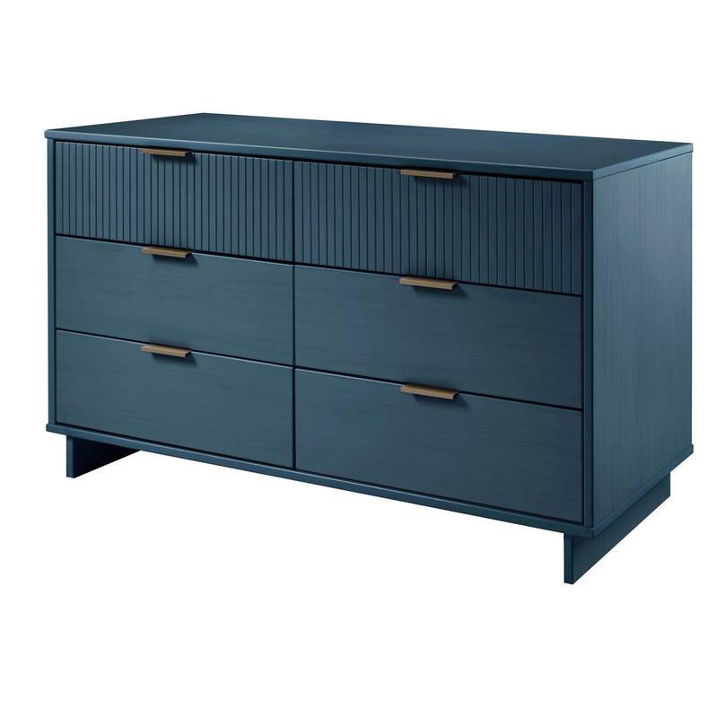 Manhattan Comfort 3-Piece Granville Modern Solid Wood Narrow Chest Dresser Nightstand Set.