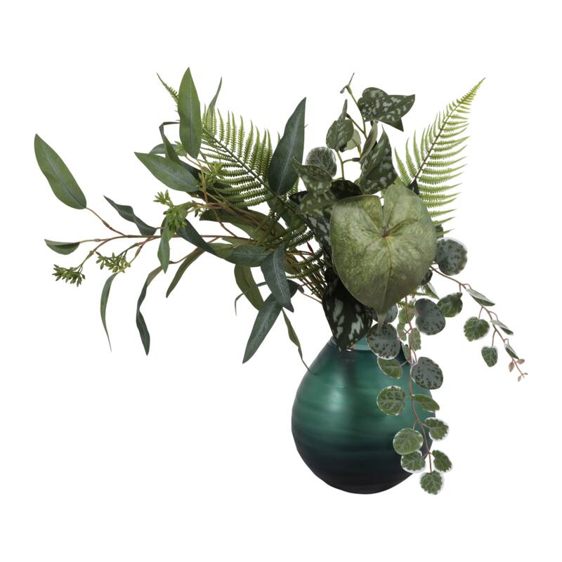 Glass Decorative Vase Modern Sleek Curved Silhouette Minimalist Design