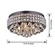 preview thumbnail 3 of 7, Silver Orchid Taylor Iron Shade Crystal Flush Mount Chandelier