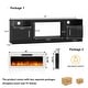 preview thumbnail 32 of 42, Bossin 70" Fireplace TV Stand with 36" Electric Fireplace, TV Stand for TVs Up to 80", 20 Colors LED Lights/Entertainment Center