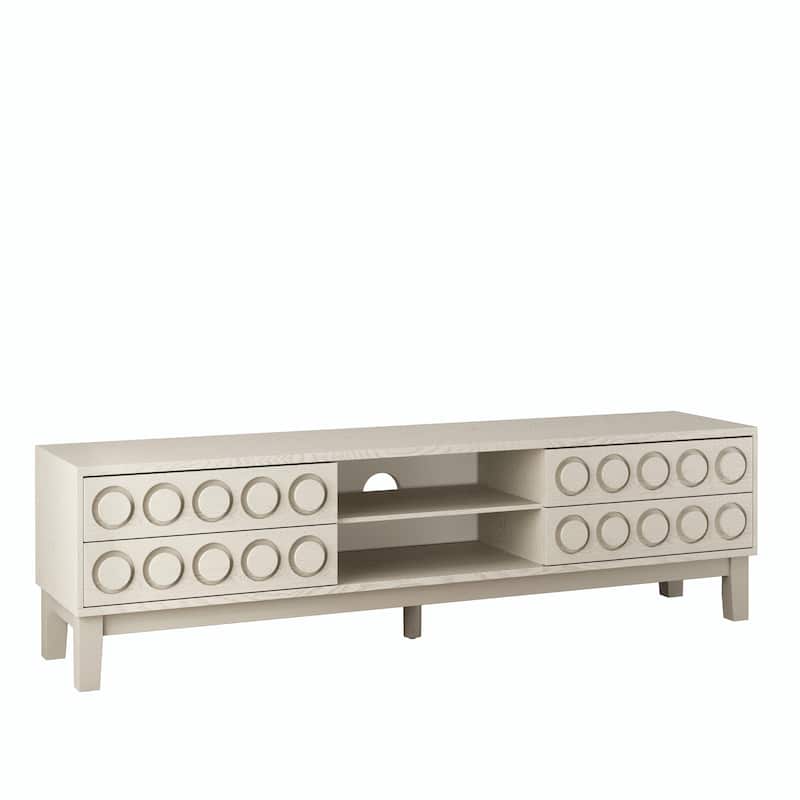 TV Stand for TVs up to 75", Media Console with 4 Drawers, Entertainment Center with Storage