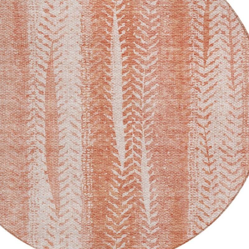HomeRoots Botanical Leaves Transitional Rectangle Outdoor Rug