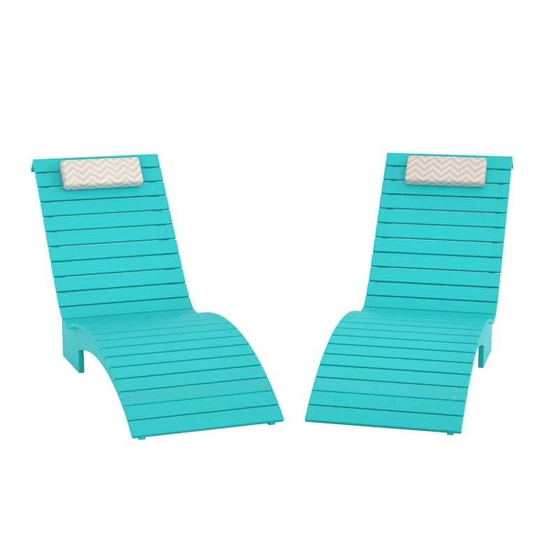 HDPS Pool Lounge Chairs Set of 2, Use in Pools Lounge Chairs, Chaise Chairs with Headrest, Lounge Chair Outdoor