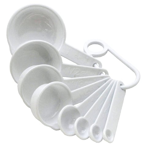 Chef Craft 8pc Plastic Measuring Cups & Spoons Set - 1/4 tsp, 1/2 tsp, 1 tsp, 1 tbsp, 1/4 cup, 1/3 cup, 1/2 cup and 1...